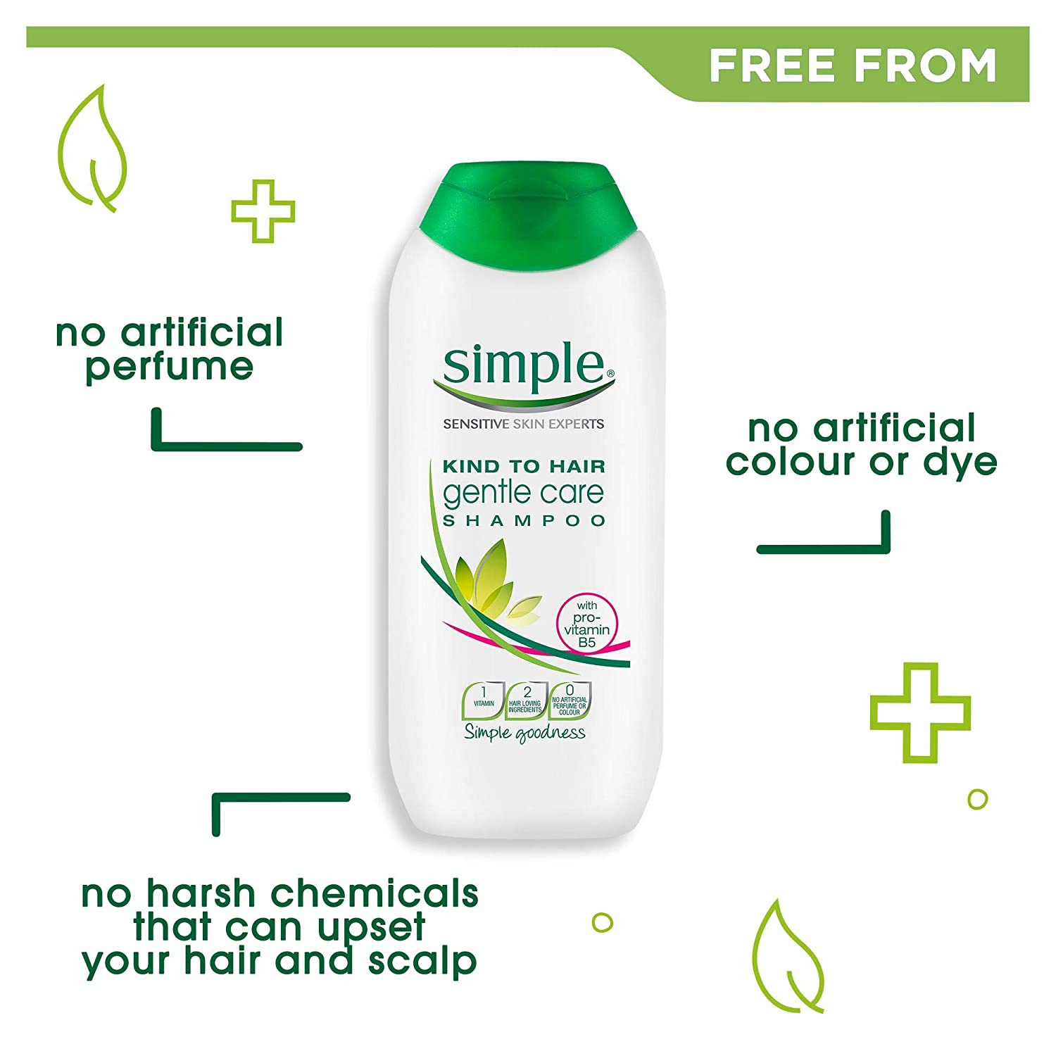 SIMPLE GENTLE CARE SHAMPOO 200ML 1 lady speed stick deodorant 40 g usa powder fresh 1 SIMPLE GENTLE CARE SHAMPOO 200ML
