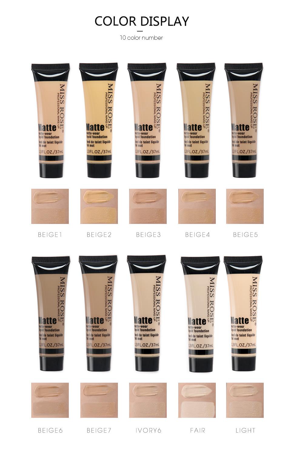 MISS ROSE Full Coverage Matte Foundation 2 miss rose full coverage matte foundation MISS ROSE Full Coverage Matte Foundation
