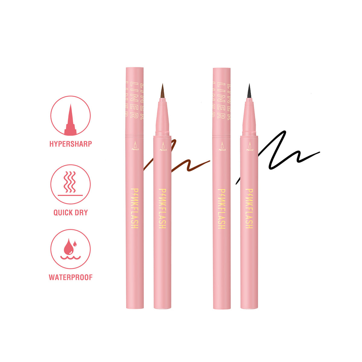 PINKFLASH Hypersharp Waterproof Eyeliner In 2 Colours 1 pinkflash hypersharp waterproof eyeliner in 2 colours PINKFLASH Hypersharp Waterproof Eyeliner In 2 Colours