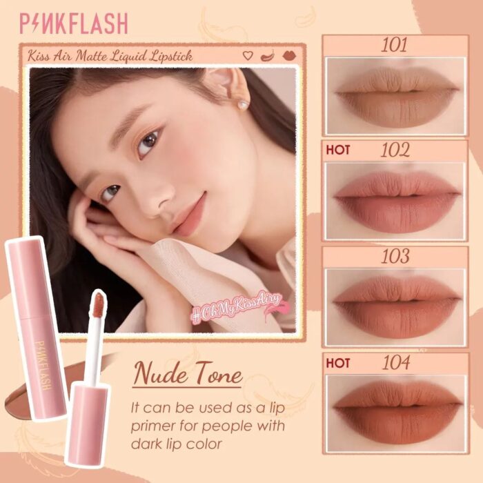 PINKFLASH Kiss Air Matte Lipstick 16 Shades 7 PINKFLASH Kiss Air Matte Lipstick 16 Shades - Image 5