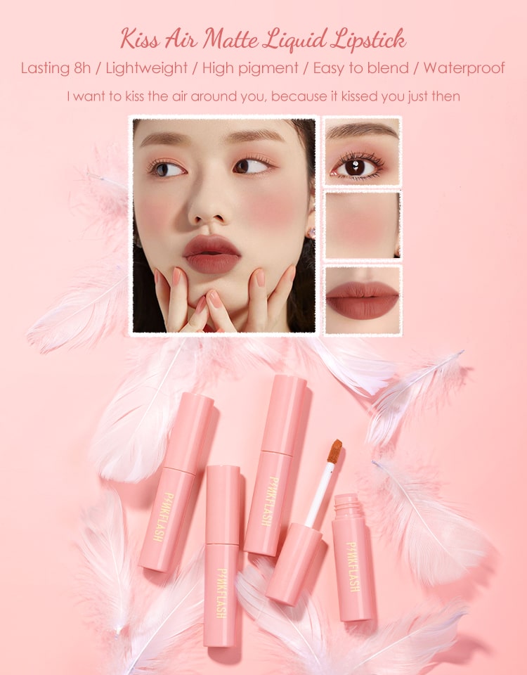 PINKFLASH Kiss Air Matte Lipstick 16 Shades 1 pinkflash kiss air matte lipstick 16 shades 3 PINKFLASH Kiss Air Matte Lipstick 16 Shades