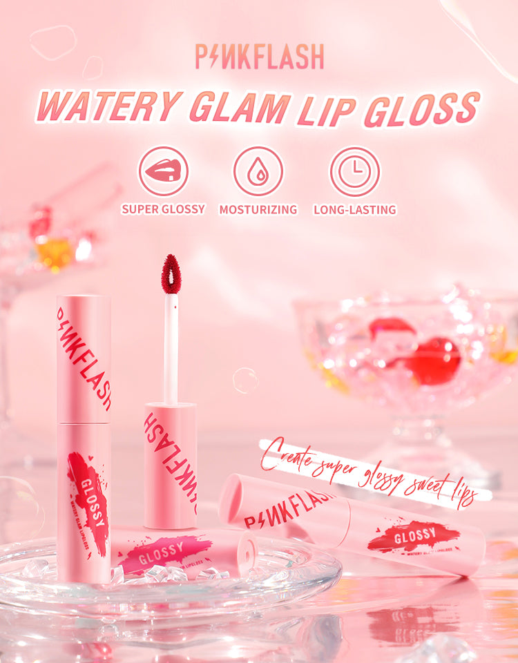 pinkflash watery glam lip gloss in 9 colours PINKFLASH Watery Glam Lip Gloss In 9 Colours