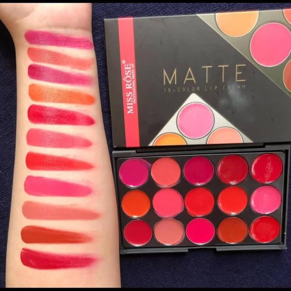 Miss Rose Matte Color Lip Cream 15 Colors