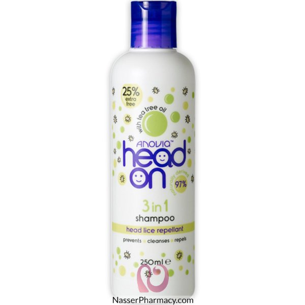 Anovia Head On 3 in 1 Head Lice Repellant Shampoo 250ml 1 Anovia Head On 3 in 1 Head Lice Repellant Shampoo 250ml