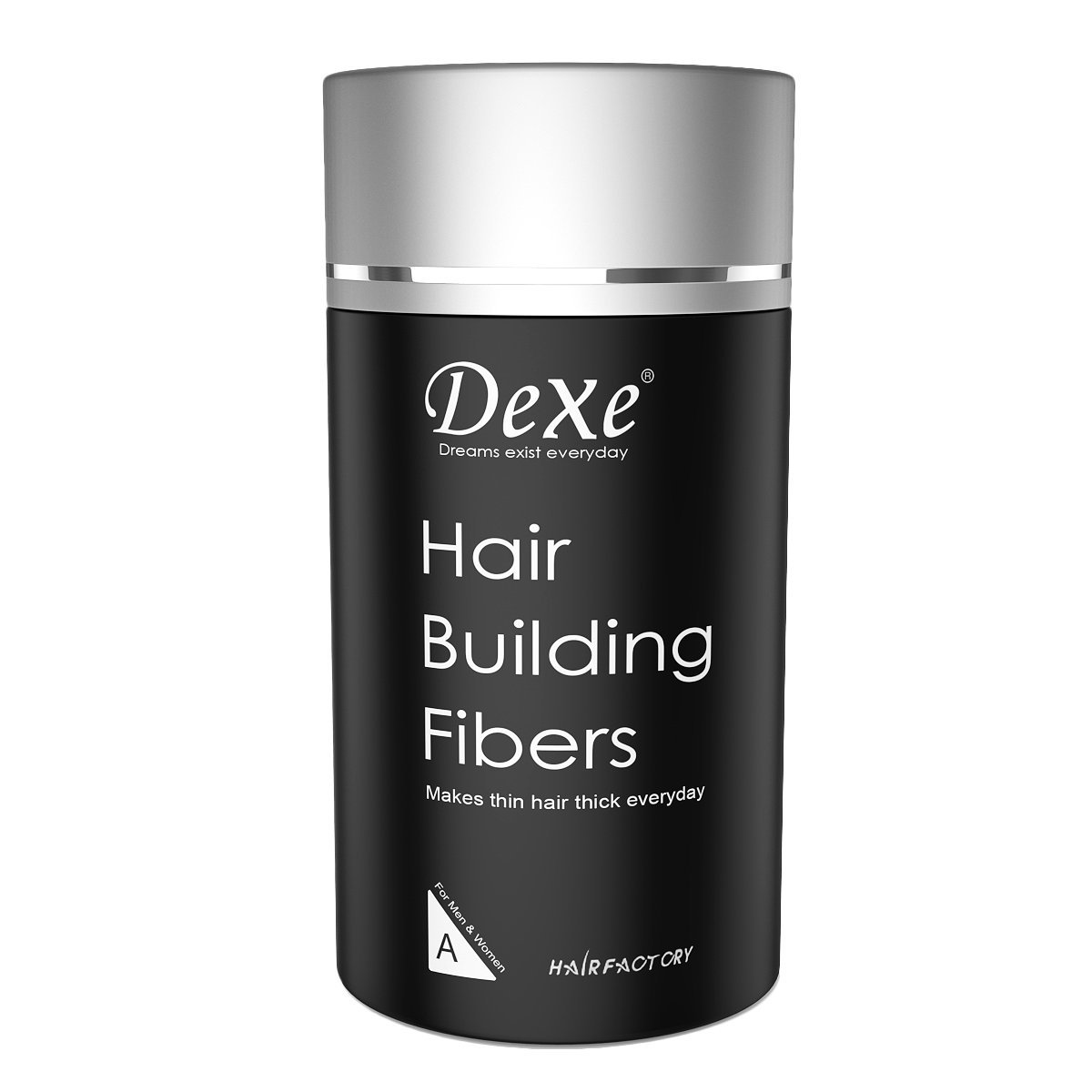 Dexe Black Colored Hair Building Fibers Thickening Fiber for Women and Men 4 Dexe Black Colored Hair Building Fibers Thickening Fiber for Women and Men