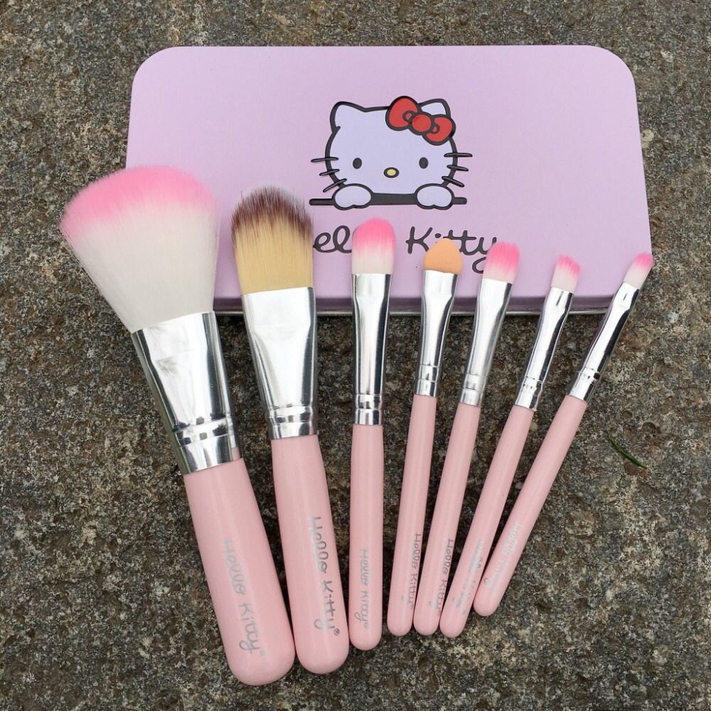 Hello Kitty Professional Makeup Brushes Set 07 Pcs With Box Pink Color 5 Hello Kitty Professional Makeup Brushes Set 07 Pcs With Box Pink Color