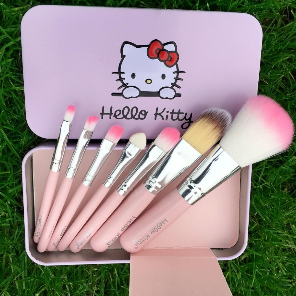 Hello Kitty Professional Makeup Brushes Set 07 Pcs With Box Pink Color 6 Hello Kitty Professional Makeup Brushes Set 07 Pcs With Box Pink Color