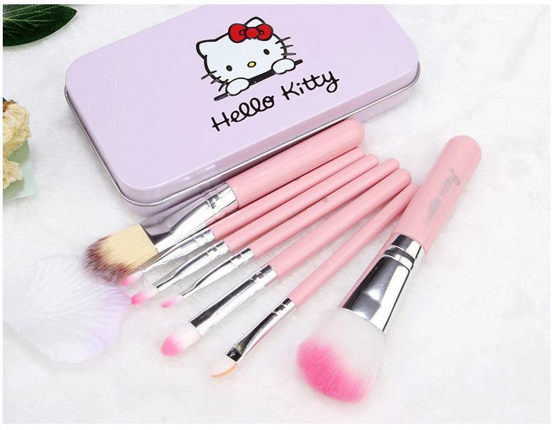 Hello Kitty Professional Makeup Brushes Set 07 Pcs With Box Pink Color 7 Hello Kitty Professional Makeup Brushes Set 07 Pcs With Box Pink Color