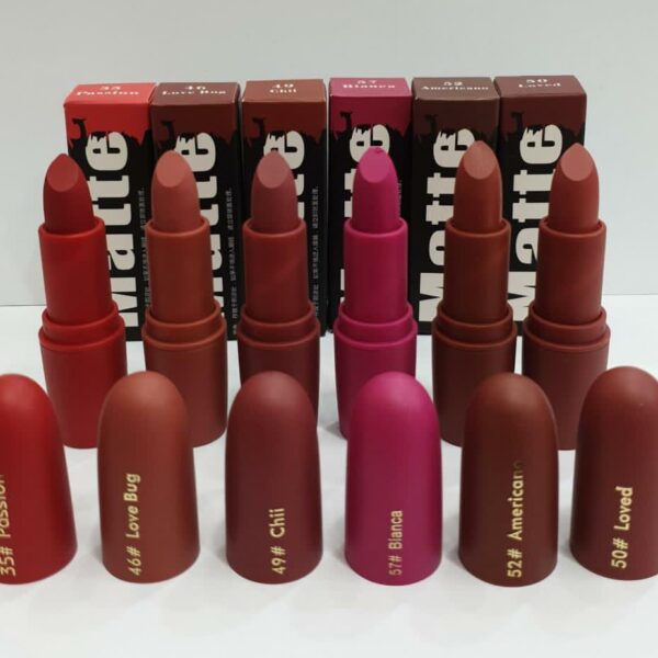 Miss Rose Professional Pack of 6 Matte Lipsticks