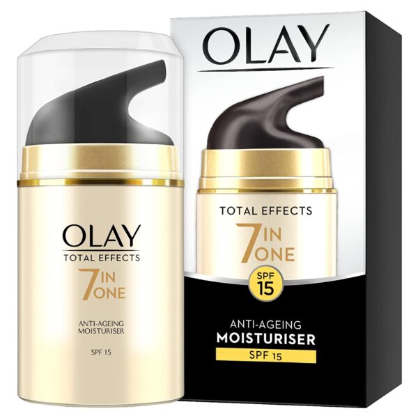 Olay Total Effects Cream 7-in-1 Anti-Ageing Day Moisturiser with SPF15, 50 ml