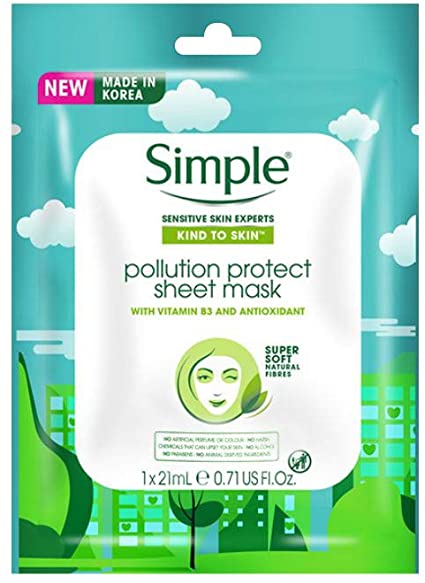 Simple Kind to Skin Pollution Sheet Mask 2 Simple Kind to Skin Pollution Sheet Mask