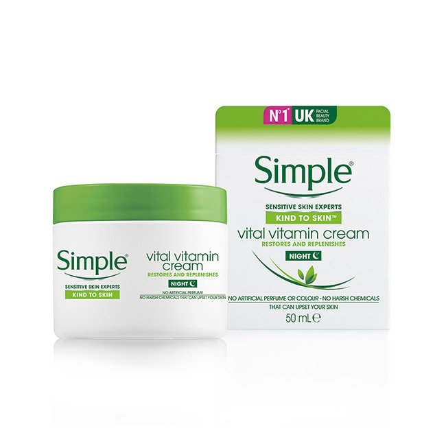 Simple kind to skin vital vitamin night cream 50ml 1 Simple kind to skin vital vitamin night cream 50ml