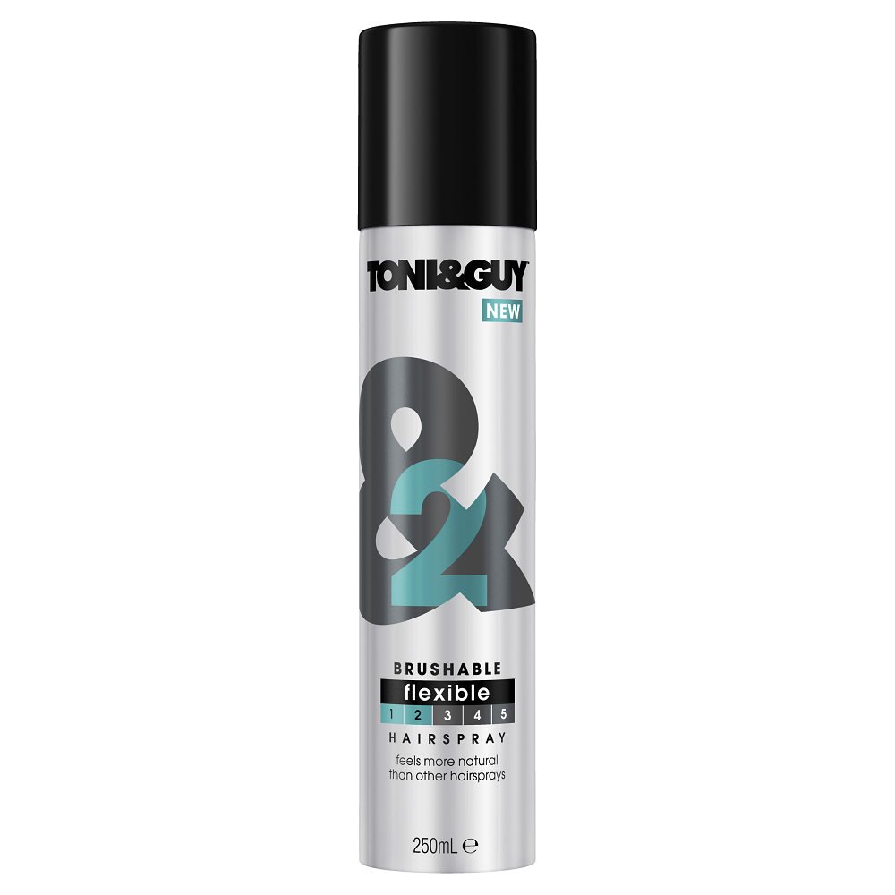 TONI&GUY BRUSHABLE HAIRSPRAY FLEXIBLE 250ML 2 TONI&GUY BRUSHABLE HAIRSPRAY FLEXIBLE 250ML