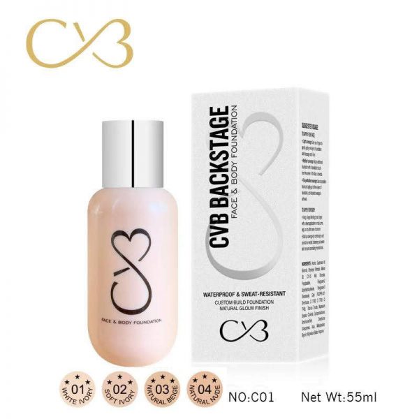 CVB Backstage Face and Body Foundation 55ML In 4 Shades
