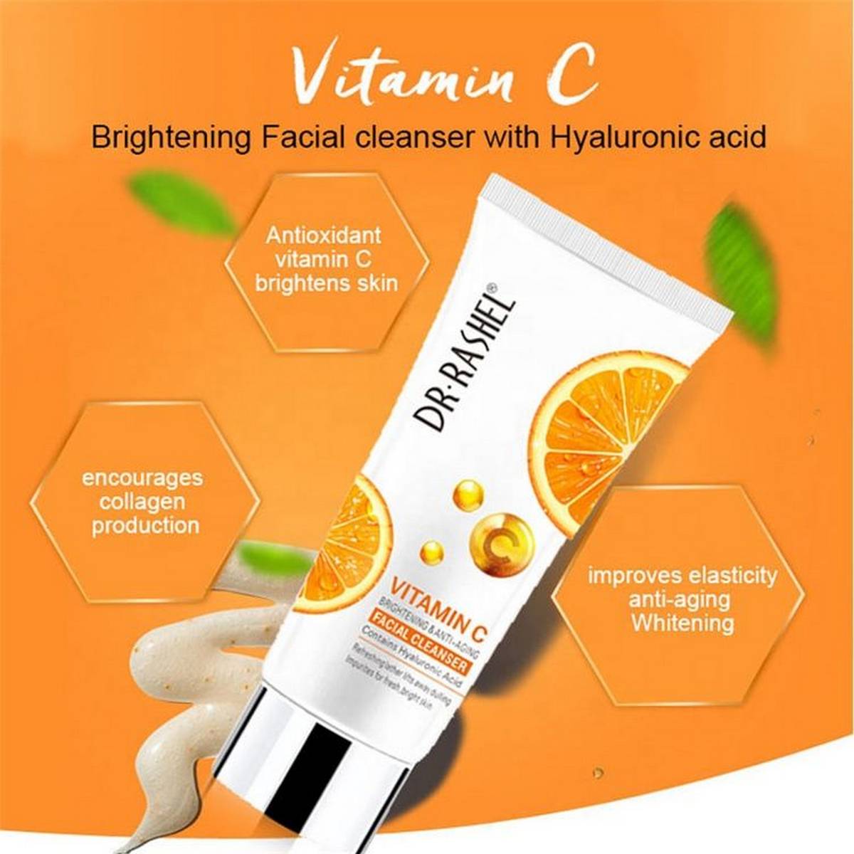 Dr Rashel Vitamin C Facial Cleanser 75ml 1 dr rashel vitamin c facial cleanser 75ml 3 Dr Rashel Vitamin C Facial Cleanser 75ml