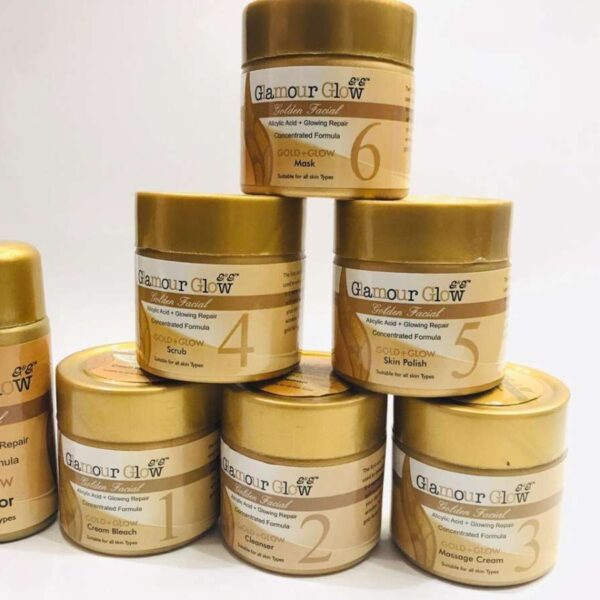 Glamour Glow Gold Facial Kit 7 in 1 – Professional Facial Kit