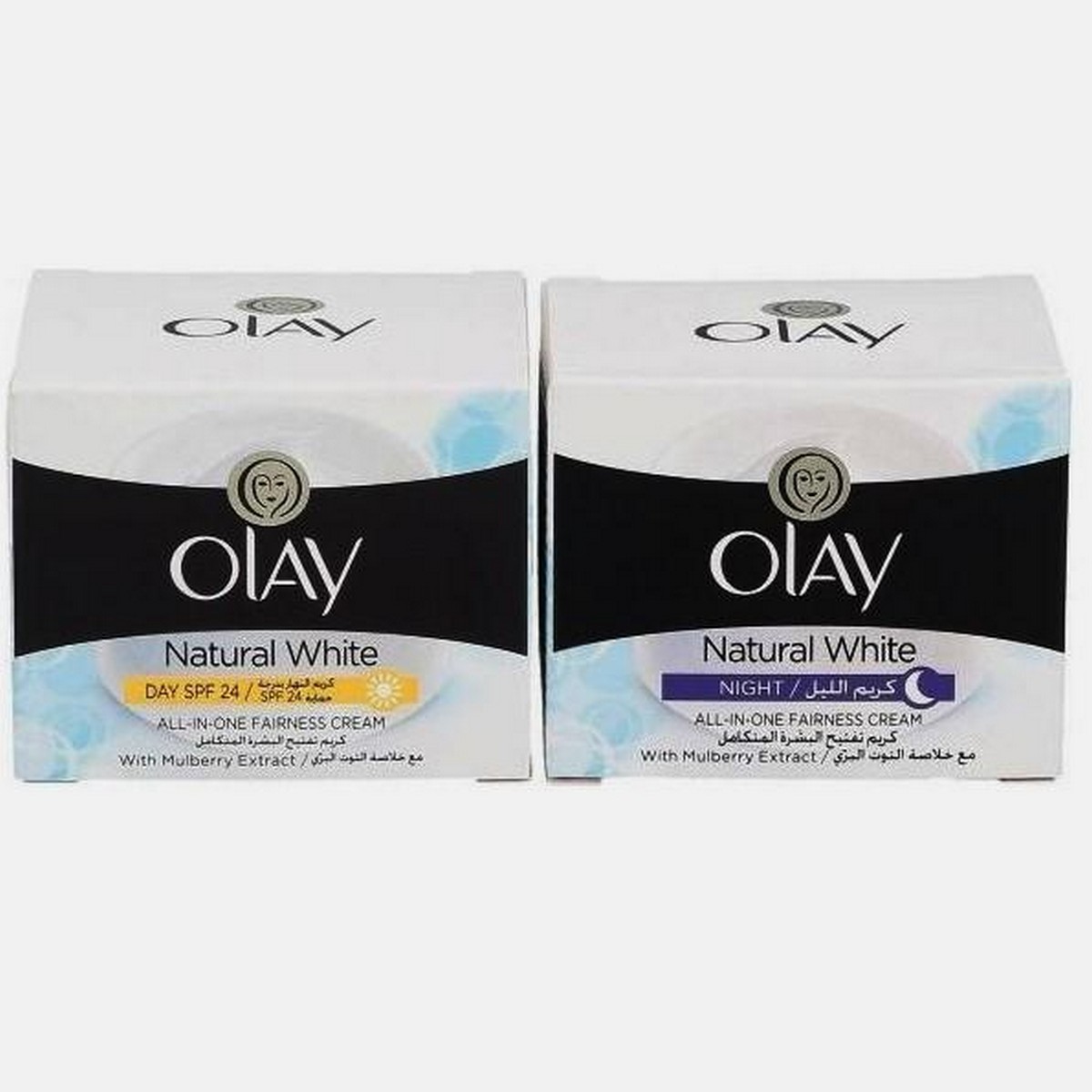 Olay Natural White Day Cream + Night Cream, 50 ml 2 olay natural white day cream night cream 50 ml Olay Natural White Day Cream + Night Cream, 50 ml