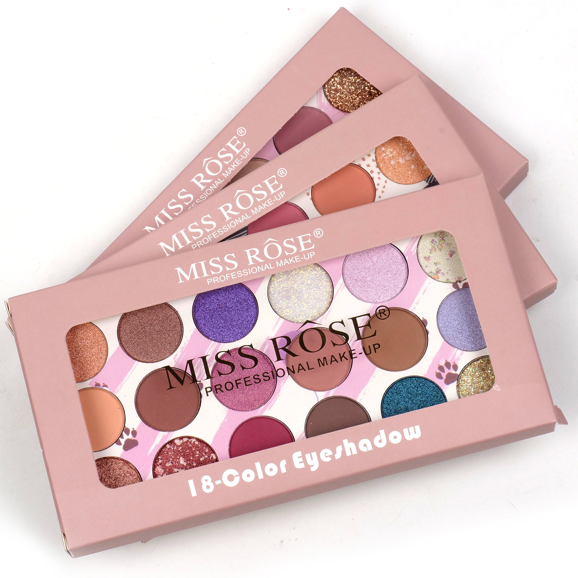 Miss Rose 3 in 1, 18 color Eyeshadow palette 3 Miss Rose 3 in 1, 18 color Eyeshadow palette