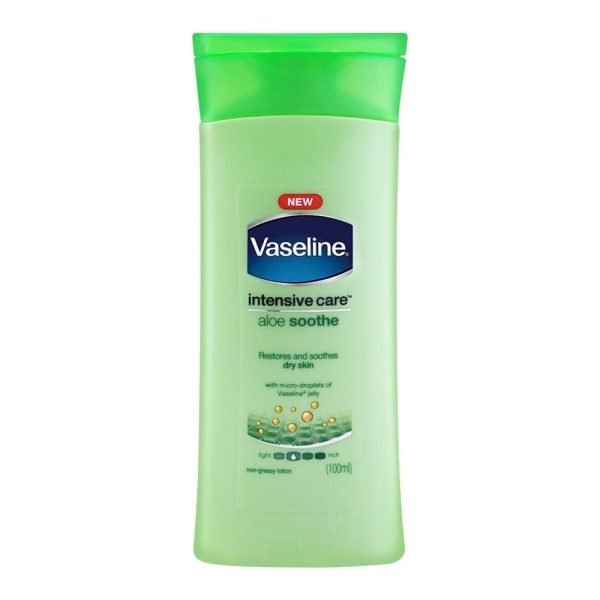 Bath and Body 18 VASELINE BODY LOTION INTENSIVE CARE ALOE SOOTHE 100ML