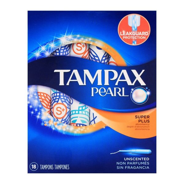 TAMPAX PEARL PLASTIC SUPER UNSCENTED 18CT
