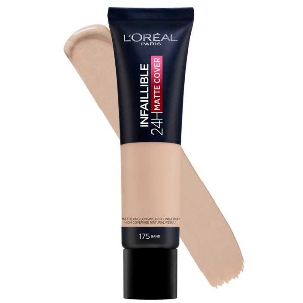 Loreal Paris Infaillible 24H Matte Cover Foundation 175 Sable Sand (Tube) 30Ml