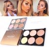 MISS ROSE 6 Color Highlighter Palette 2 2018 Miss Rose makeup pressed face powder 6 colors bronzer and highlighter powder palette high shimmer MISS ROSE 6 Color Highlighter Palette