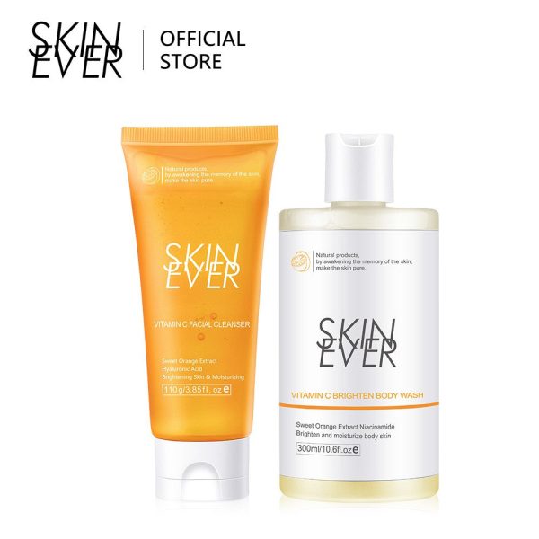 SKIN EVER Vitamin C Facial Cleanser + Body Wash