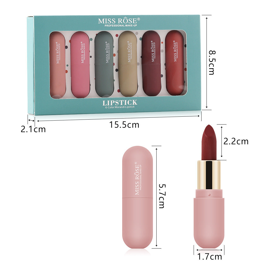 Missrose 6 Color Morandi lipstick 4 Missrose 6 Color Morandi lipstick - Image 2