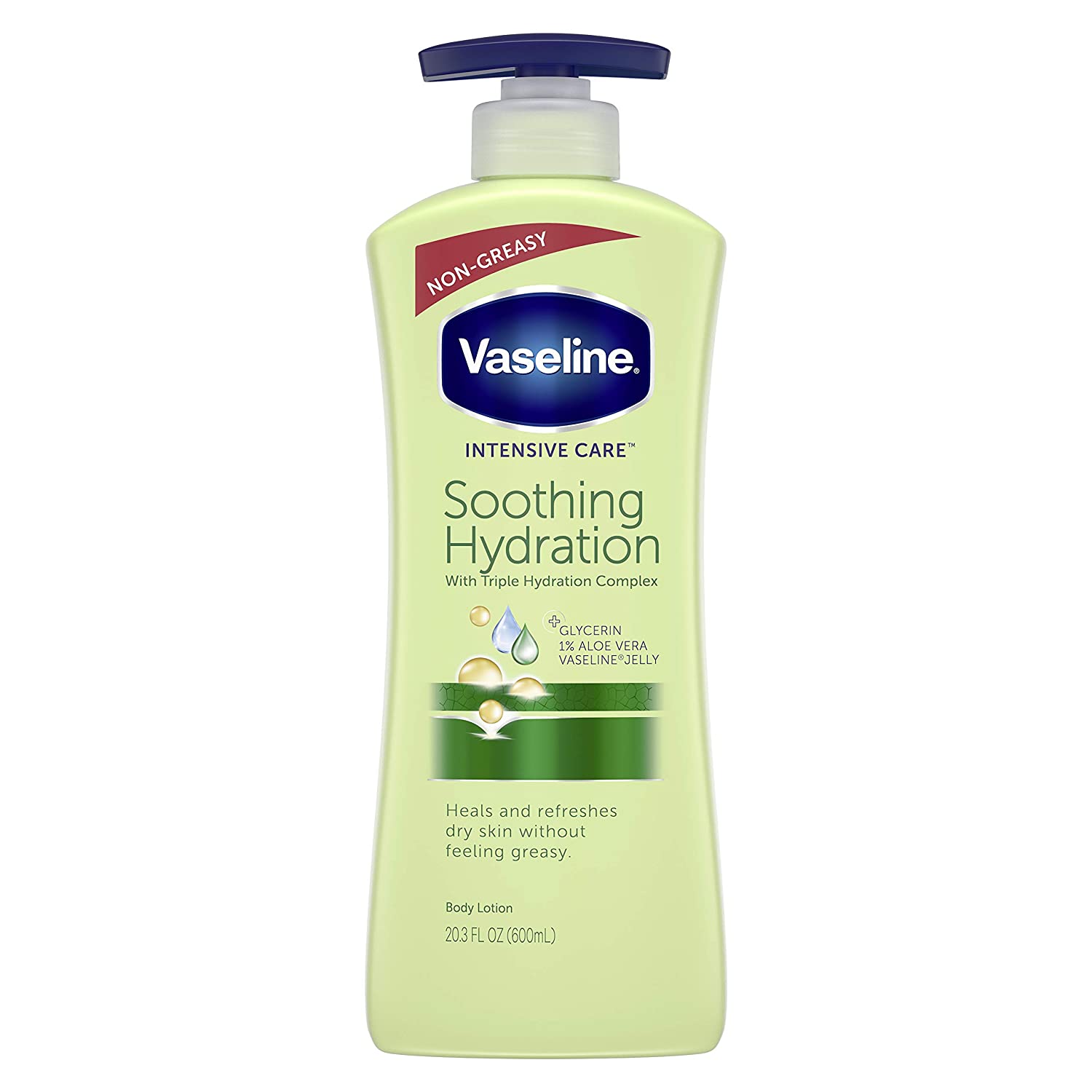 VASELINE BODY LOTION INTENSIVE CARE ALOE SOOTHING HYDRATION 20.3OZ/600ML(USA) 3 VASELINE BODY LOTION INTENSIVE CARE ALOE SOOTHING HYDRATION 20.3OZ/600ML(USA)