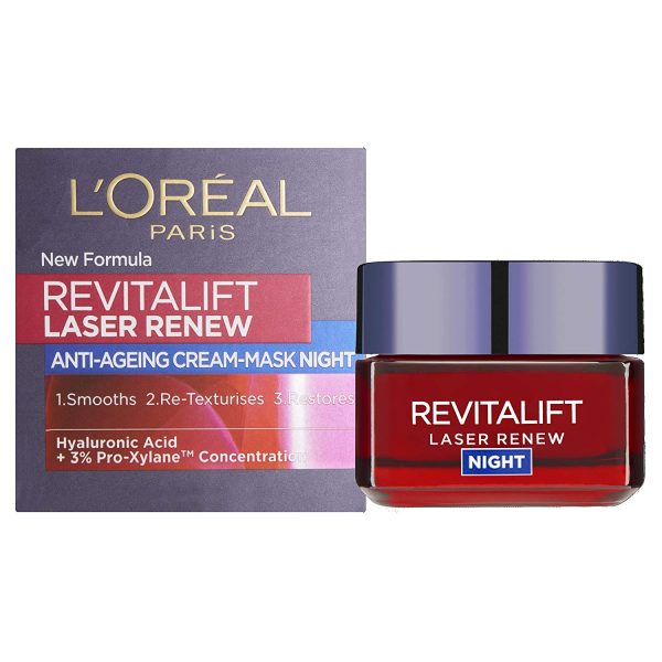 Loreal Paris Revitalift Laser Renew Anti-Ageing Cream-Mask Night Hyaluronic Acid 50Ml