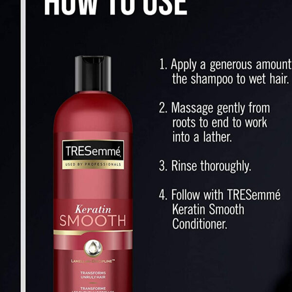 Tresemme Usa Shampoo Keratin Smooth Transforms Unruly Hair 20Oz/592Ml