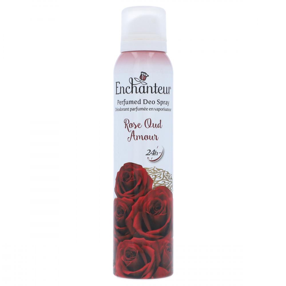 ENCHANTEUR PERFUMED DEO SPRAY ROSE OUD AMOUR 150ML 3 ENCHANTEUR PERFUMED DEO SPRAY ROSE OUD AMOUR 150ML