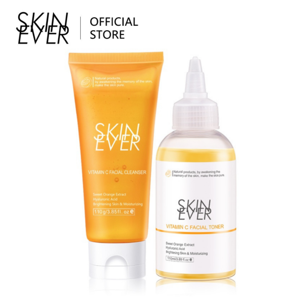 SKIN EVER Vitamin C Facial Cleanser + Facial Toner