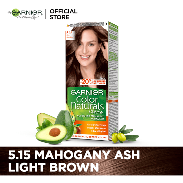 Garnier Color Naturals- 5.15Â Mahogany Ash Light Brown Hair Color