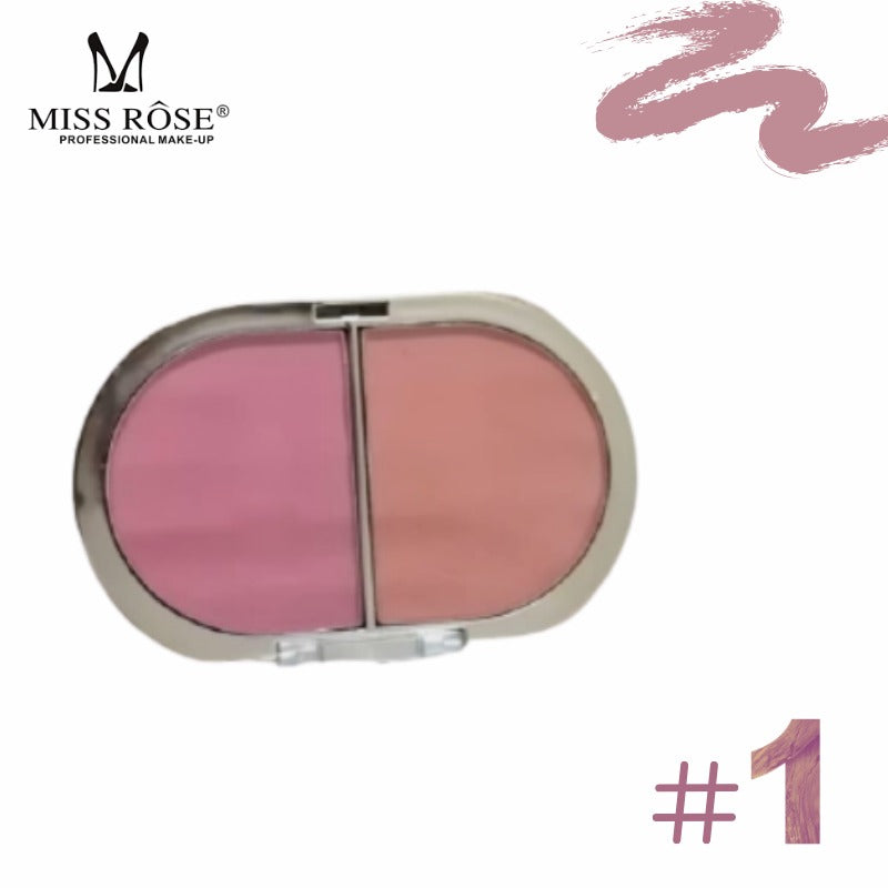 Miss Rose 2 in 1 Blusher In Gold Packing 3 Miss Rose 2 in 1 Blusher In Gold Packing