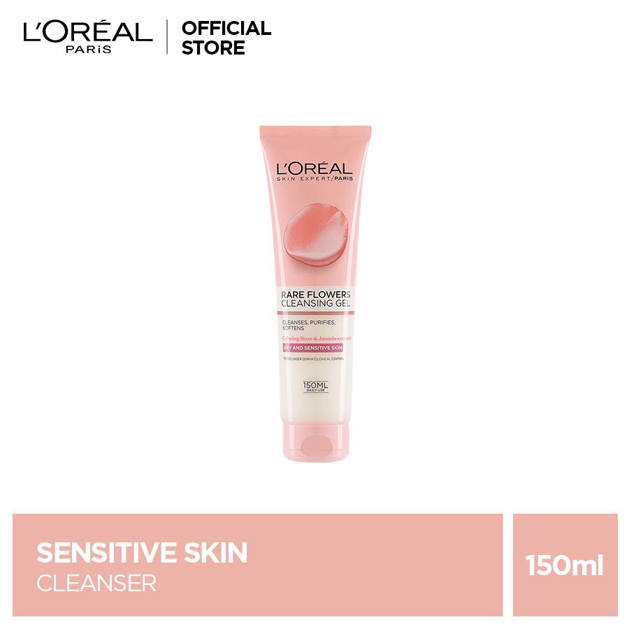 L'Oreal Paris Rare Flowers Gel Cream Cleanser For Dry And Sensitive Skin 150 ml 3 L'Oreal Paris Rare Flowers Gel Cream Cleanser For Dry And Sensitive Skin 150 ml