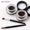 MISS ROSE Gel Eyeliner - 2 color set Black and Brown 2 Miss rose brand gel eyeliner cream 24 hours long lasting drama 2 color a set black MISS ROSE Gel Eyeliner - 2 color set Black and Brown