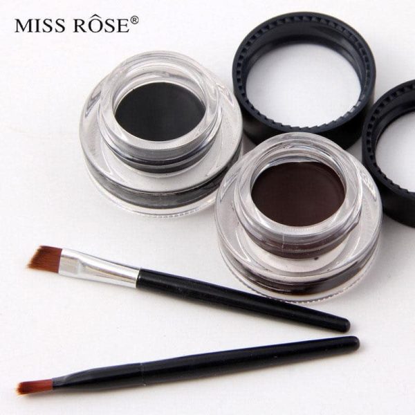 Miss Rose Cosmetics 96 MISS ROSE Gel Eyeliner – 2 color set Black and Brown