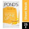 Pond'S Glow Up Sheet Mask Instabright Tone Up Milk Mask 2 Original Ponds Glow Up Milk Mask 25 gm Pond'S Glow Up Sheet Mask Instabright Tone Up Milk Mask