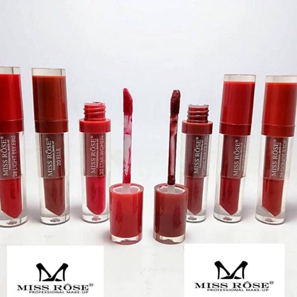 MISS ROSE Set of 6 Waterproof Matte Liquid Lipstick Red Shade