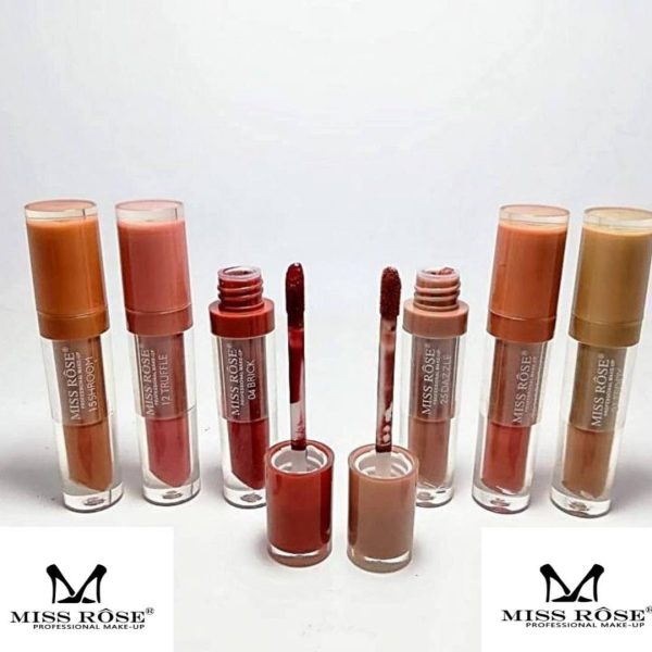 MISS ROSE Set of 6 Waterproof Matte Liquid Lip Gloss (SET OF 6)