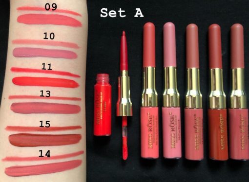 Miss Rose Matte lip Gloss + Liner 2 in 1 5 Miss Rose Matte lip Gloss + Liner 2 in 1 - Image 3
