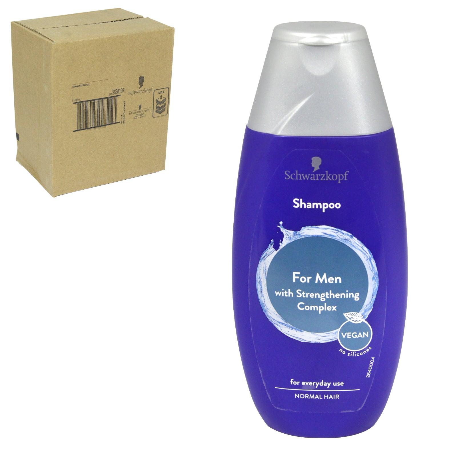 Schwarzkopf Shampoo For Men With Strengthening Complex Vegan 250ML 3 Schwarzkopf Shampoo For Men With Strengthening Complex Vegan 250ML