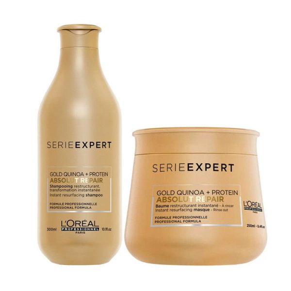 Serie Expert Gold Protein Absolut Repair Shampoo (300ML) + Hair Mask