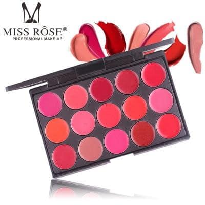 Miss Rose Cosmetics 32 Miss Rose 15 Color Lipstick Matte Lip Cream Palette