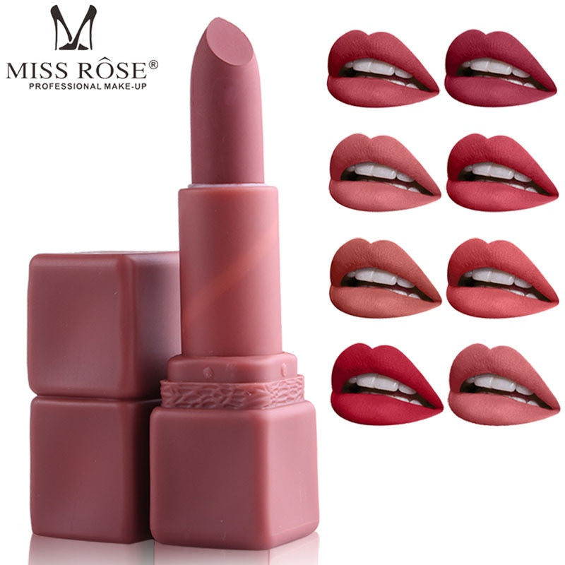 Miss Rose Matte Lipsticks - Waterproof & Long Lasting 3 Miss Rose Matte Lipsticks - Waterproof & Long Lasting