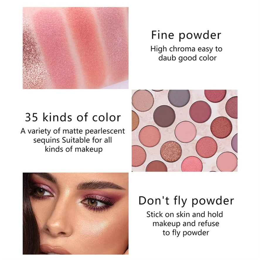 MISS ROSE 35 Color Eye Shadow Palette 5 MISS ROSE 35 Color Eye Shadow Palette - Image 3