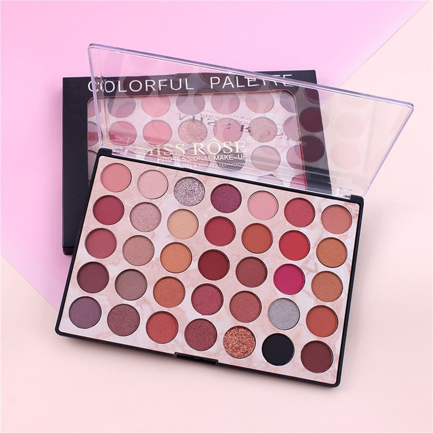 12 20 24 30 35 colors eye shadow safe lightweight... MISS ROSE 35 Color Eye Shadow Palette - Visit Cosmetics