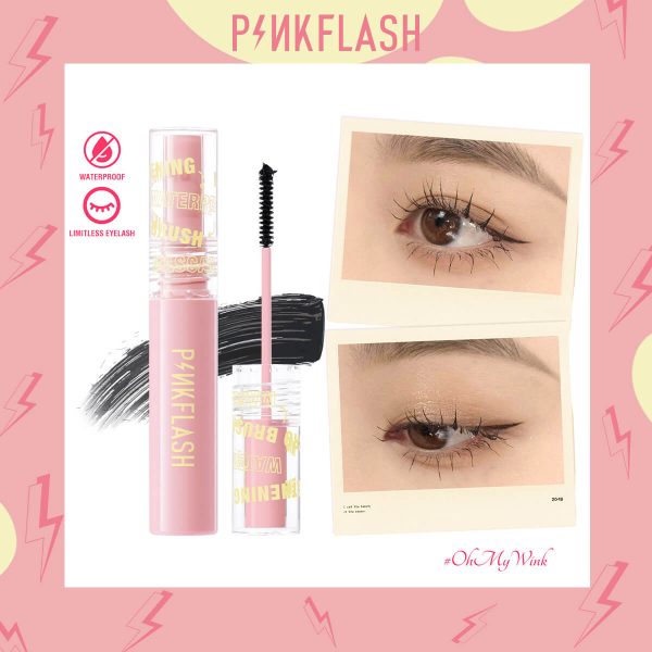 Makeup 58 PinkFlash Lengthening Waterproof Micro Brush Mascara