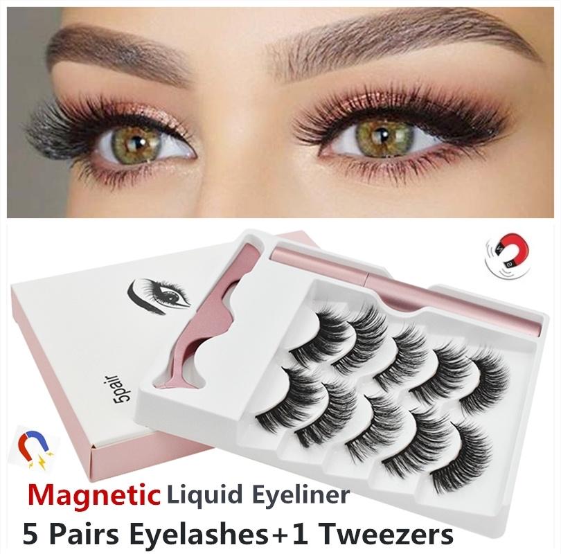 5 in 1 Magnetic Eyelashes Set With Tweezers , With Free Lip Tint 3 5 in 1 Magnetic Eyelashes Set With Tweezers , With Free Lip Tint